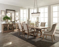 Coaster Glen Cove 7 pc Barley Brown Wood Dining Table Set – 110291-S7