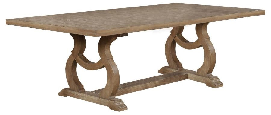 Coaster Glen Cove 7 pc Barley Brown Wood Dining Table Set – 110291-S7