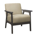 Homelegance 1103BR-1 Ocala mid century modern light brown linen fabric accent chair