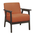 Homelegance 1103RN-1 Ocala mid century modern orange linen fabric accent chair