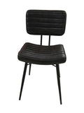 Coaster 110652 Set of 2 Red barrell studio eckert black leather retro modern style black finish legs dining chairs