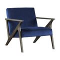 Homelegance 1111NV-1 Coriana mid century modern navy velvet fabric accent chair