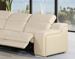 Global United 1116-BYO  Custom DivanItalia White, Black, Light grey, Dark grey, Beige Italian leather power reclining  power headrests modular sectional pieces custom configuration