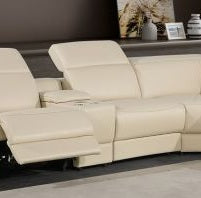 Global United 1116-BYO  Custom DivanItalia White, Black, Light grey, Dark grey, Beige Italian leather power reclining  power headrests modular sectional pieces custom configuration