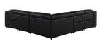 Global United 1116BK-5PC 5 pc DivanItalia black italian leather power reclining sectional sofa power adjustable headrests