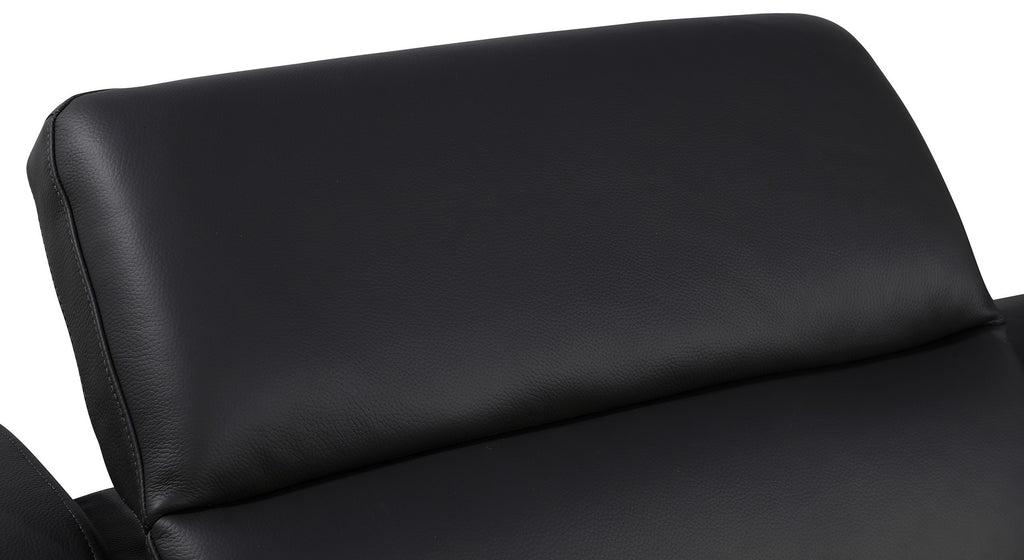 Global United 1116BK-5PC 5 pc DivanItalia black italian leather power reclining sectional sofa power adjustable headrests