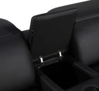 Global United 1116BK-6PC 6 pc DivanItalia black italian leather power reclining sectional sofa power adjustable headrests