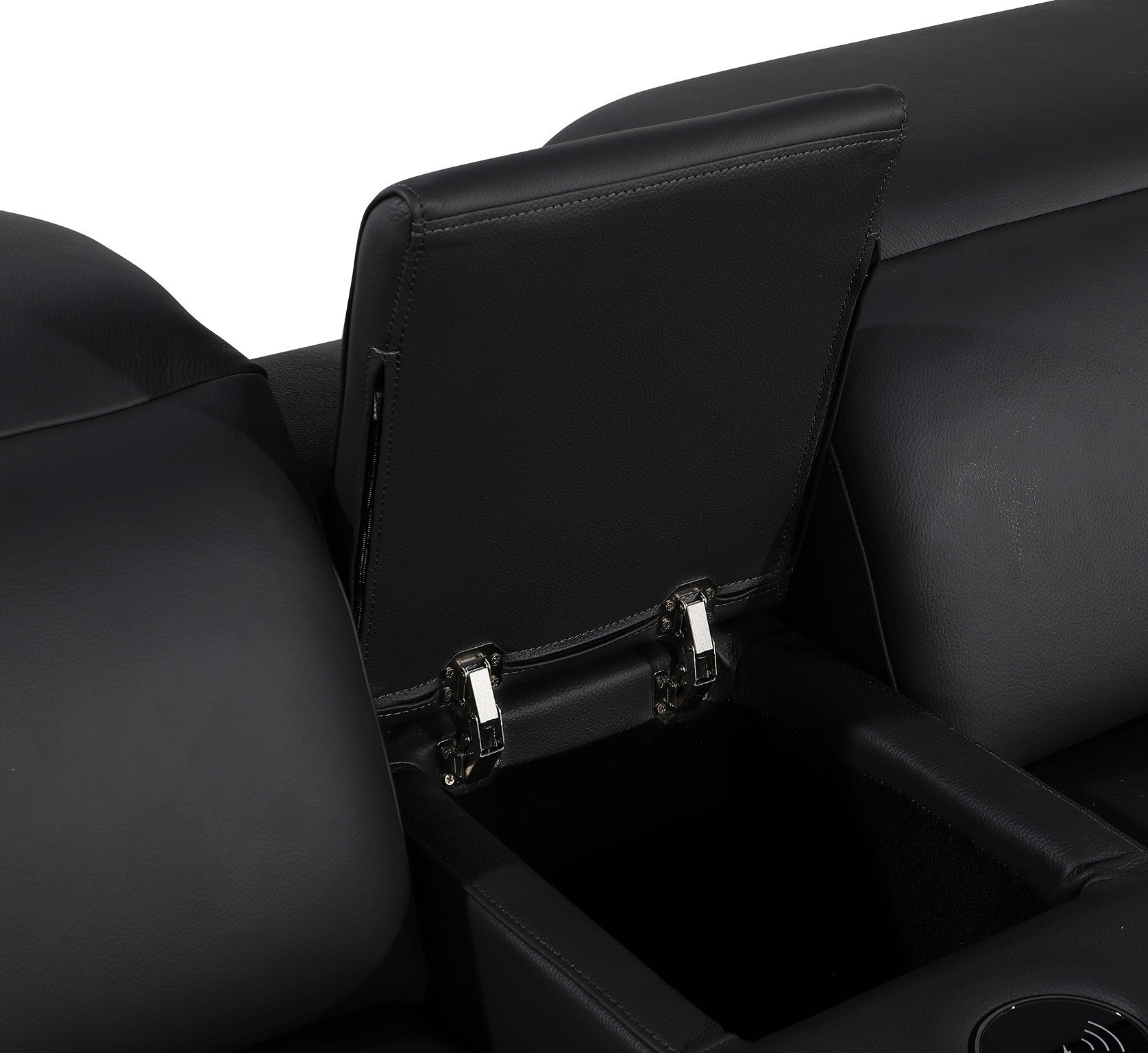 Global United 1116BK-8PC 8 pc DivanItalia black italian leather power reclining sectional sofa power adjustable headrests