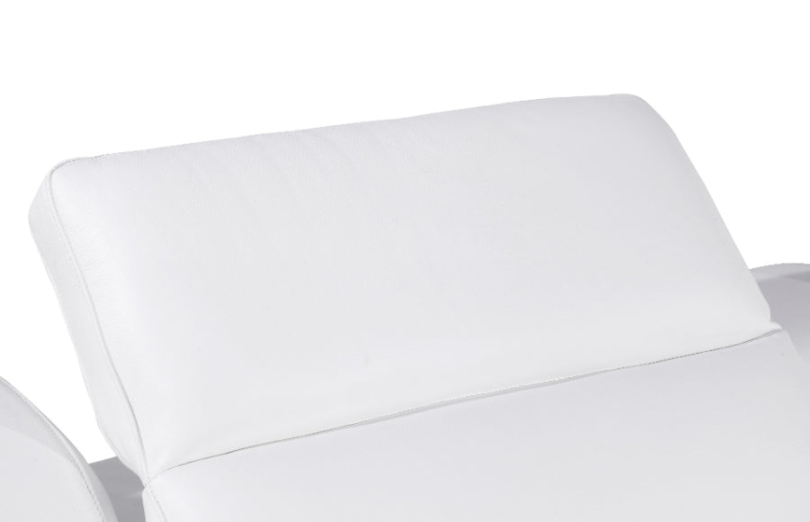 Global United 1116WH-6PC 6 pc DivanItalia white italian leather power reclining sectional sofa power adjustable headrests