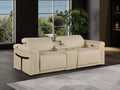 Global United DivanItalia Beige Italian Leather 3-Piece Power Reclining Theater Sofa with Power Adjustable Headrests – 1126BG-3PC
