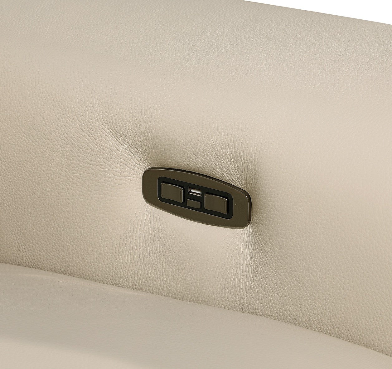 Global United 1126BG-7PC-TH 7 pc Divanitalia beige talian leather power reclining theater sofa power adjustable headrests