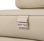 Global United 1126BG-5PC 5 pc DivanItalia beige italian leather power reclining sectional sofa power adjustable headrests