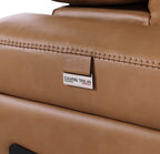 Global United 1126CG-5PC 5 pc DivanItalia Cognac italian leather power reclining sectional sofa power adjustable headrests