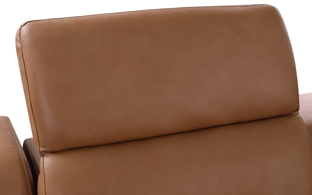 Global United 1116CG-6PC 6 pc DivanItalia cognac italian leather power reclining sectional sofa power adjustable headrests