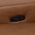 Global United 1116CG-6PC 6 pc DivanItalia cognac italian leather power reclining sectional sofa power adjustable headrests