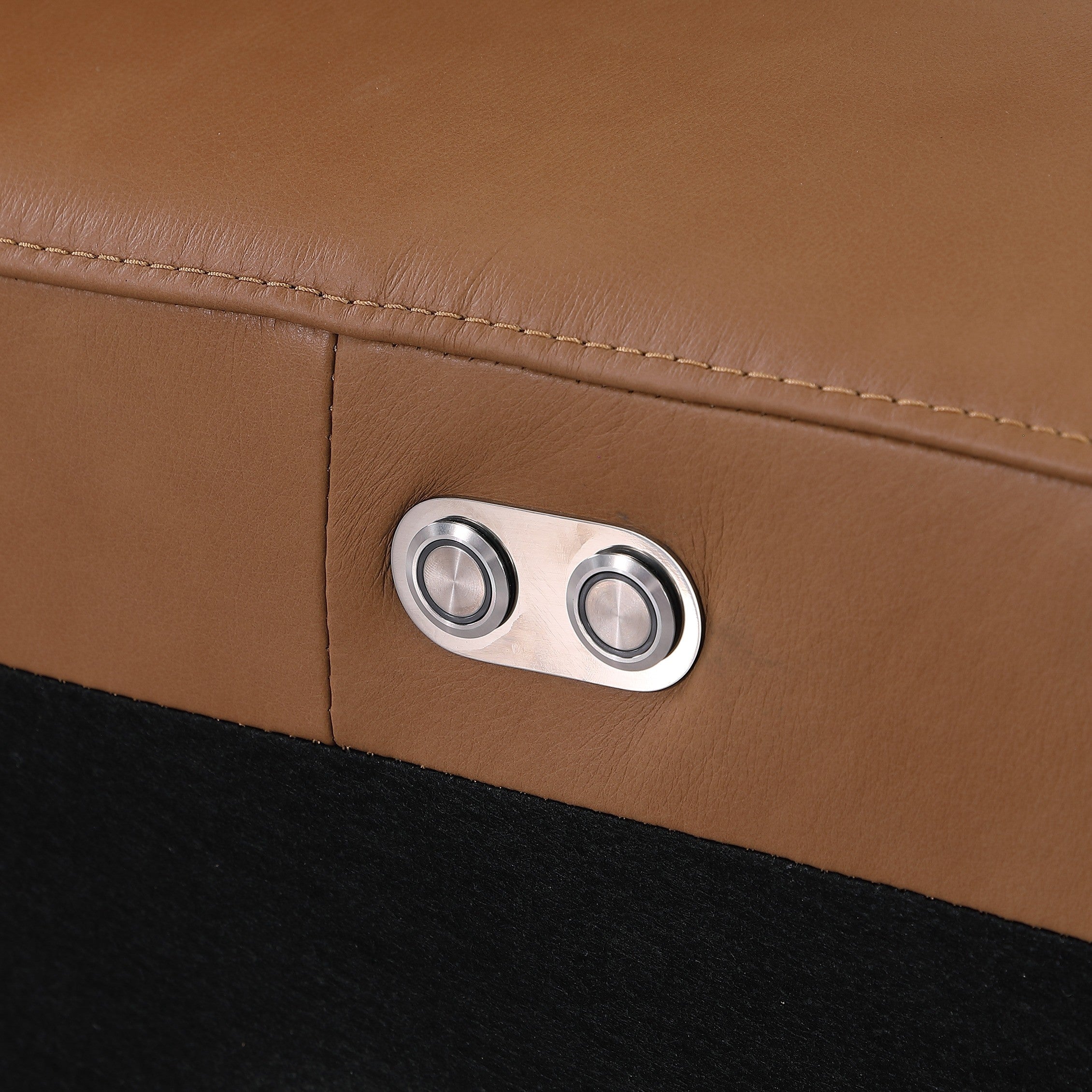 Global United 1116CG-7PC 7 pc DivanItalia cognac italian leather power reclining sectional sofa power adjustable headrests