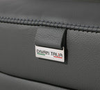 Global United 1126DK-GY-6PC-SL 6 pc DivanItalia dark grey italian leather power reclining modular sofa and love seat power adjustable headrests with charging pad