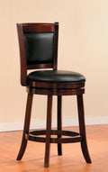Homelegance 1131-24 Walcott walnut finish wood counter height swivel barstool with back