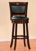 Homelegance 1131-29 Walcott walnut finish wood swivel barstool with back