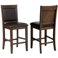 Coaster 115209 Set pf 2 Wildon home dewey walnut finish wood counter height dining chairs
