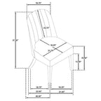 Coaster 115390-S7 7 pc Leandro burnished black finish wood 60" round dining table set rounded edge