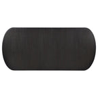 Coaster 115391-S7 7 pc Leandro burnished black finish wood 96" oval dining table set rounded edge