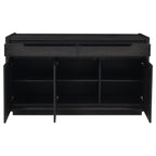 Coaster 115395 Leandro burnished black wood buffet server sideboard cabinet