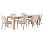Coaster Solano 7 pc Weathered Mango Wood Dining Table Set – 115501-S7