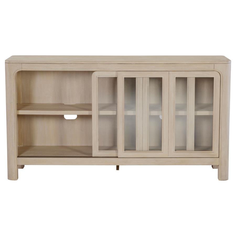 Solano Weathered Mango Wood Buffet Server Sideboard Cabinet – 115505