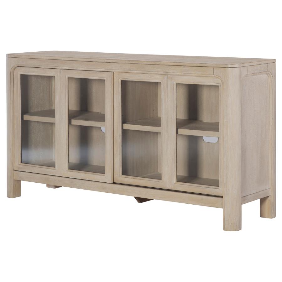 Solano Weathered Mango Wood Buffet Server Sideboard Cabinet – 115505