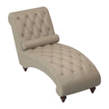 Homelegance 1162BR-5  Bonne brown fabric tufted chaise lounger with nail head trim accents