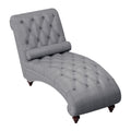Homelegance 1162GY-5  Bonne gray fabric tufted chaise lounger with nail head trim accents