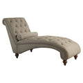 Homelegance 1162NBR-5  Bonne brown textured fabric tufted chaise lounger with nail head trim accents