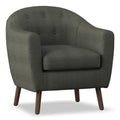 Homelegance 1192-GY Lucille mid century modern gray linen fabric accent chair