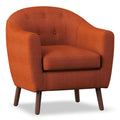 Homelegance 1192-RN Lucille mid century modern orange linen fabric accent chair
