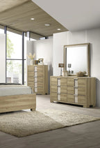 B6832-4PC 4 pc Rangley driftwood wood grain finish LED queen bedroom set