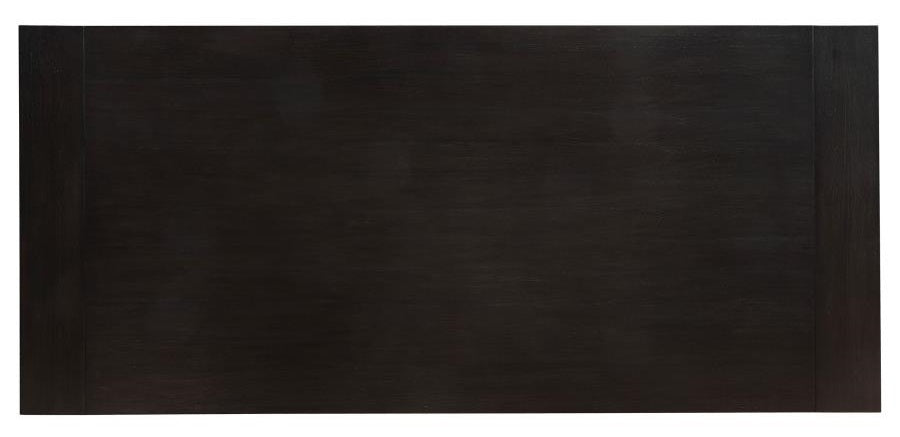 Coaster 121231A 7 pc Phelps antique noir finish wood double pedestal dining table set