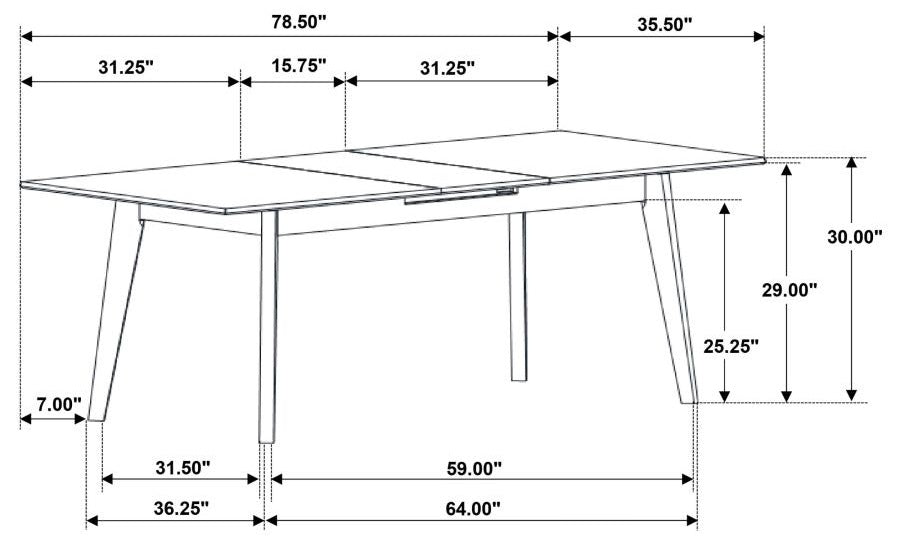 Coaster 121251-S7 7 pc Crestmont black finish wood faux marble top dining table set beige fabric chairs