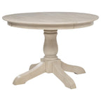 Orrison Linen 5-Piece Round to Oval Extension Leaf Dining Set – 121261-S5