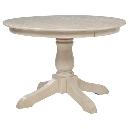 Orrison Linen 5-Piece Round to Oval Extension Leaf Dining Set – 121261-S5