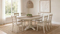 Orrison Linen 7-Piece Oval Extension Leaf Dining Set – 121261-S7