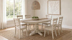 Orrison Linen 7-Piece Oval Extension Leaf Dining Set – 121261-S7