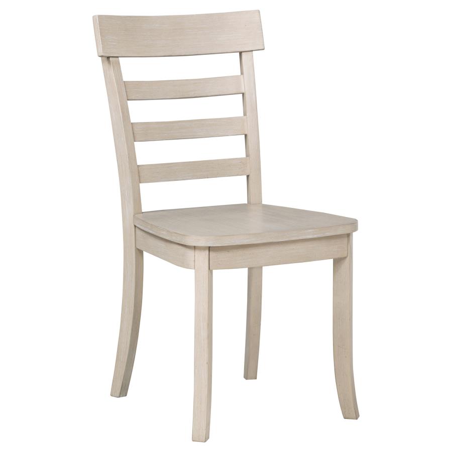 Orrison Linen 5-Piece Round to Oval Extension Leaf Dining Set – 121261-S5