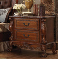 Acme 12143 Dresden cherry oak finish wood ornate nightstand