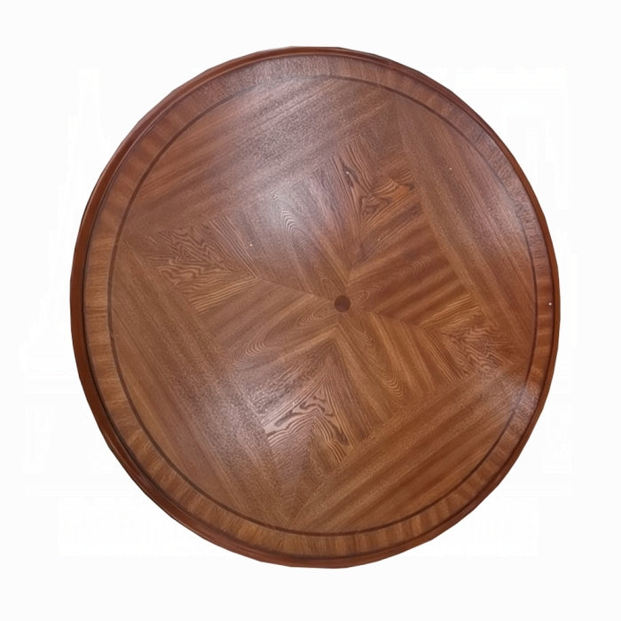 Acme 12160-62 5 pc Astoria grand welliver dresden cherry oak finish wood 48" round counter height dining table set