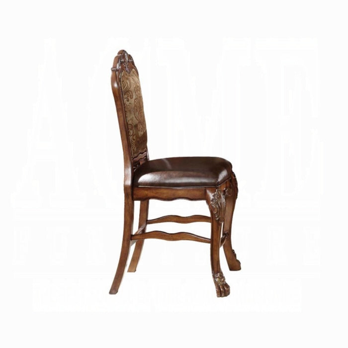 Acme 12160-62 5 pc Astoria grand welliver dresden cherry oak finish wood 48" round counter height dining table set
