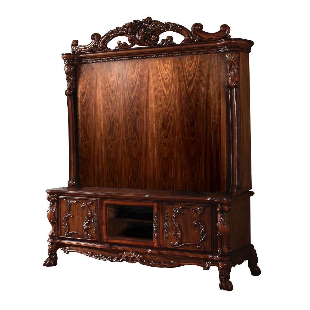 Acme 12163 Astoria grand serena dresden cherry oak finish wood tv stand with hutch