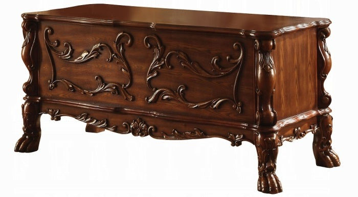 Acme 12169 Dresden cherry oak finish wood detailed carvings ornate office desk