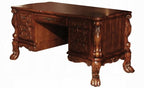 Acme 12169 Dresden cherry oak finish wood detailed carvings ornate office desk