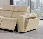 Global United 1224-BYO  Individual pieces DivanItalia White, Black, Light grey, Dark grey, Beige Italian leather power reclining  power headrests modular sectional pieces custom configuration